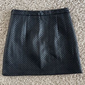 Topshop quilted faux leather skirt